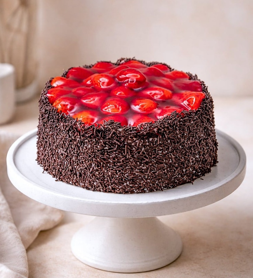 Chocolate Strawberry Gateau - Lamandine.co.uk